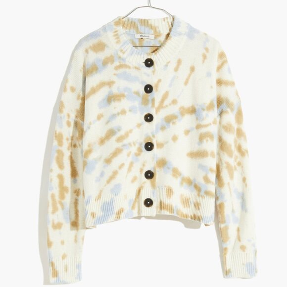 NWT! MADEWELL Tie-Dye Broadway Cardigan Sweater Size XXS - Picture 4 of 9